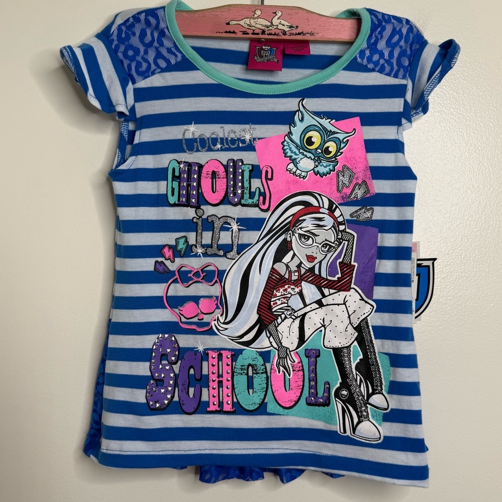 Monster High 2013 Ghoulia Yelps Lace Trim Top Kids Size 6/6x New!